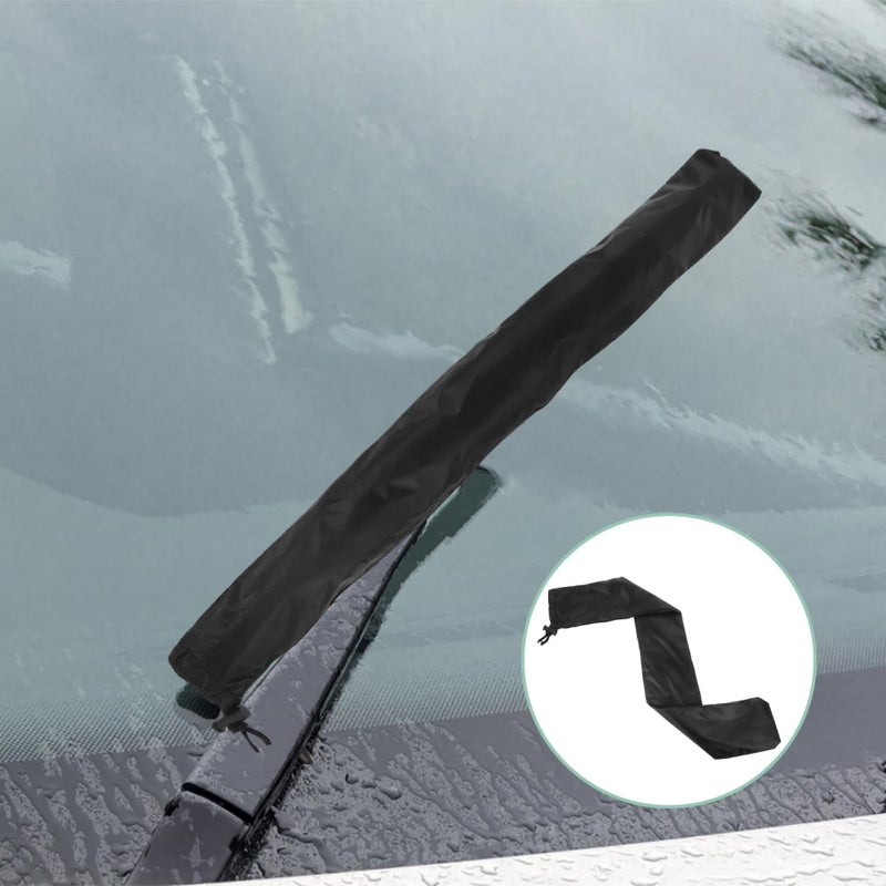OUNONA 1 Pair Car Windshield Wiper Covers, 26in Windshield Wiper Cowl for Trucks Cars SUVs Protect from Ice Snow Frost Dew Bird Poop, Black - Image 5